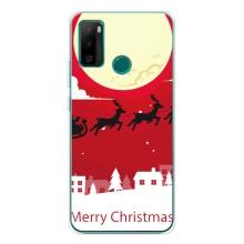 Рождественские Чехлы для Ulefone Note 10P (VPrint) (Санта с оленями)