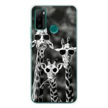 Силиконовый чехол с КАРТИНКАМИ лето для Ulefone Note 10P (AlphaPrint) (Жирафы в очках)