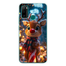 Яркий чехол для Ulefone Note 10P с Зимними Оленятами – Олень в шарфе