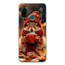Друкований чохол 'Звірята з кавою' для Ulefone Note 10P – Білка з кавою