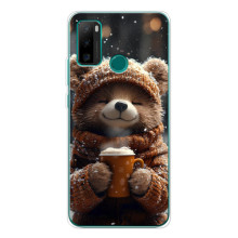 Друкований чохол 'Звірята з кавою' для Ulefone Note 10P – Мішка з кавою