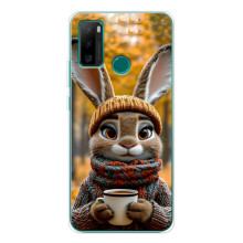 Друкований чохол 'Звірята з кавою' для Ulefone Note 10P – Зайчик з кавою