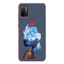 Чехлы (ART) Цветы на Ulefone Note 11P (VPrint) (Цветы на голове)