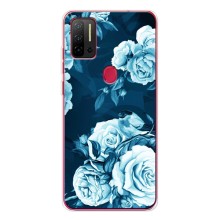 Чехлы (ART) Цветы на Ulefone Note 11P (VPrint) (Голубые Бутоны)