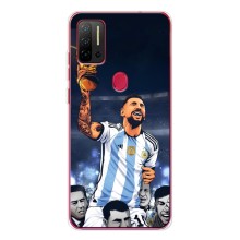 Чехлы для Ulefone Note 11P (Leo чемпион) (AlphaPrint) (Месси с кубком)