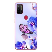 Чехлы с Цветами для Ulefone Note 11P (VPrint) (Бабочка на цветочке)
