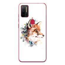 Чехлы с картинкой Лисички для Ulefone Note 11P (VPrint) (Лисичка в цветочках)