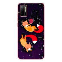 Чехлы с картинкой Лисички для Ulefone Note 11P (VPrint) (Лисички космонавты)