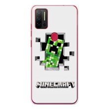 Чехол Майнкрафт на Ulefone Note 11P (AlphaPrint) Minecraft (крипер Майнкрафт)