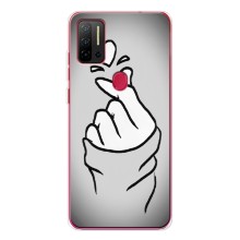 Чехол с принтом для Ulefone Note 11P (AlphaPrint - Знак сердечка) (Значок Love)
