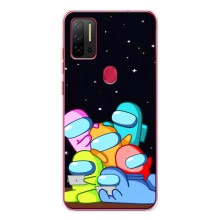 Чехол Амонг Ас для Ulefone Note 11P (AlphaPrint) (Скины в космосе)