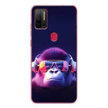 Чехол с Обезьянами Ulefone Note 11P - (AlphaPrint) (Стильная обезьяна)