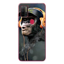 Чехол с Обезьянами Ulefone Note 11P - (AlphaPrint) (В наушниках)