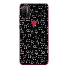Чехол с принтом для Ulefone Note 11P (AlphaPrint) Модные коты (Меленькие котики)