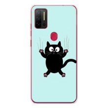 Чехол с принтом для Ulefone Note 11P (AlphaPrint) Модные коты (Падающий кот)