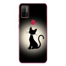 Чехол с принтом для Ulefone Note 11P (AlphaPrint) Модные коты (Силуэт котика)