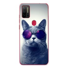 Чехол с принтом для Ulefone Note 11P (AlphaPrint) Модные коты (Стильный кот)