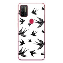 Чехол с птицами на Ulefone Note 11P (VPrint) (Ласточки)