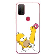 Чехол с Симпсонами для Ulefone Note 11P (VPrint) (Гомер с пончиком)