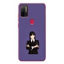 Чехлы Венсдей на Ulefone Note 11P Уэнсдей (AlphaPrint) (Уэнздей в черном)
