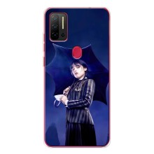 Чехлы Венсдей на Ulefone Note 11P Уэнсдей (AlphaPrint) (Уэнздей с зонтом)