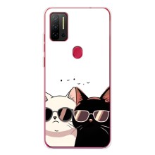 Чехол с рисунком кот на Ulefone Note 11P (Коты в очках)