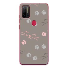 Чехол с рисунком кот на Ulefone Note 11P (Лапы и усы)