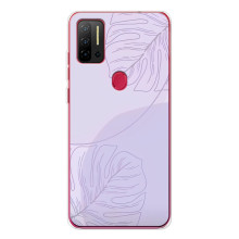 Чехол цветочный дизайн для Ulefone Note 11P – Монстера фиолетовая
