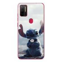 Чехол с рисунком Стич для Ulefone Note 11P – Стич с цветочком