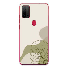 Силконовий чохол з принтом в квітах на Ulefone Note 11P (Монстера зелена)