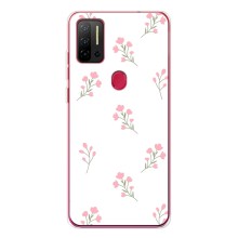 Чехол с розовым рисунком для Ulefone Note 11P (Розовые цветы)