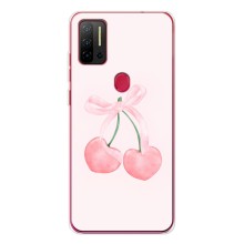 Чехол с розовым рисунком для Ulefone Note 11P (Розовые вишни)