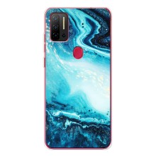 Мраморный чехол на Ulefone Note 11P (VPrint) (Голубой мрамор)