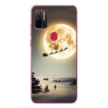 Новогодние, Праздничные Чехлы для Ulefone Note 11P - 2024 год (Санта на луне)