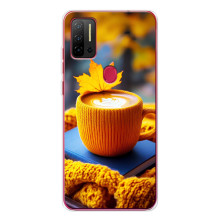 Чехол с уникальным дизайном «Осень с кофе» для Ulefone Note 11P – Кофе с жёлтым