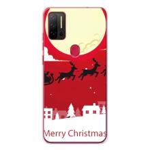 Рождественские Чехлы для Ulefone Note 11P (VPrint) (Санта с оленями)