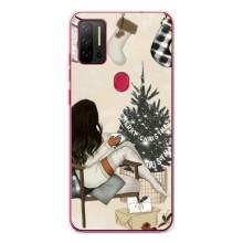 Рождественские, Праздничные Чехлы для Нот 11П (Девушка с елкой)