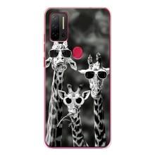 Силиконовый чехол с КАРТИНКАМИ лето для Ulefone Note 11P (AlphaPrint) (Жирафы в очках)