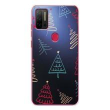 Зимние Чехлы для Нот 11П - прозрачный фон (Рождественские елки)