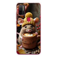 Друкований чохол 'Звірята з кавою' для Ulefone Note 11P – Мишка з кавою
