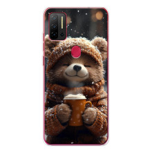 Друкований чохол 'Звірята з кавою' для Ulefone Note 11P – Мішка з кавою