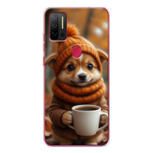 Друкований чохол 'Звірята з кавою' для Ulefone Note 11P – Песик з кавою