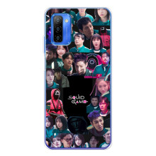 Чехол Гра в кальмара для Ulefone Note 12 – Коллаж игры кальмара