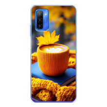 Чехол с уникальным дизайном «Осень с кофе» для Ulefone Note 12 – Кофе с жёлтым