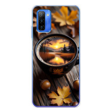 Чехол с уникальным дизайном «Осень с кофе» для Ulefone Note 12 – Тёмный кофе