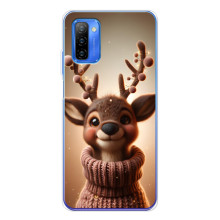 Яркий чехол для Ulefone Note 12 с Зимними Оленятами – Олень в свитере