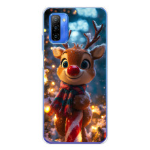 Яркий чехол для Ulefone Note 12 с Зимними Оленятами – Олень в шарфе