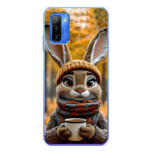 Друкований чохол 'Звірята з кавою' для Ulefone Note 12 – Зайчик з кавою