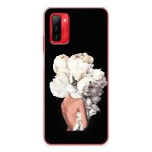 Чехлы (ART) Цветы на Ulefone Note 12P (VPrint) (Белые цветы)