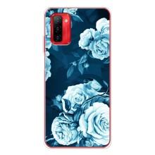 Чехлы (ART) Цветы на Ulefone Note 12P (VPrint) (Голубые Бутоны)